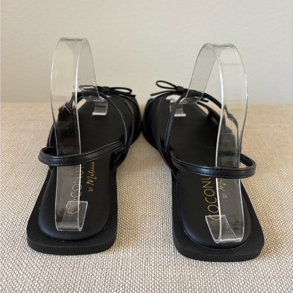 Coconuts by Matisse Tropea Sandals NWT Slingback Squared Sole Mesh Bow 8 - Picture 8 of 12